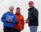 Caitlin with her dad Bill and someone else